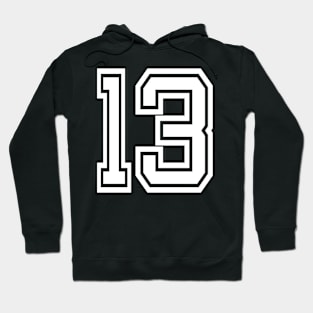 Numbers 13 for a sports team, group, or community Hoodie